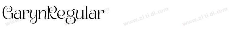 GarynRegular字体转换
