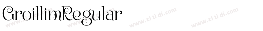 GroillimRegular字体转换