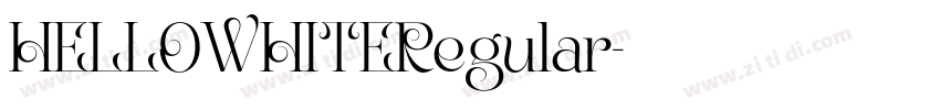 HELLOWHITERegular字体转换
