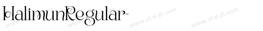 HalimunRegular字体转换