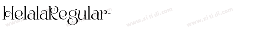 HelalaRegular字体转换
