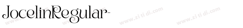 JocelinRegular字体转换