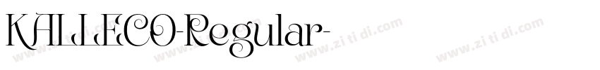 KALLECO-Regular字体转换