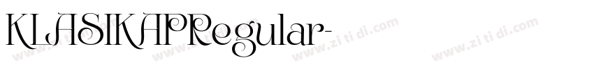 KLASIKAPRegular字体转换