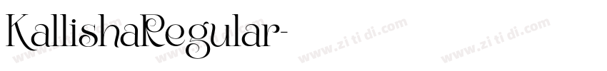 KallishaRegular字体转换