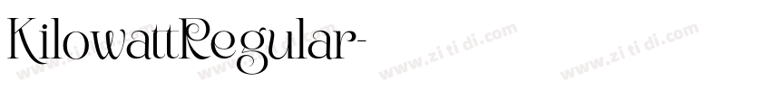 KilowattRegular字体转换