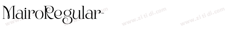 MairoRegular字体转换
