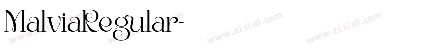 MalviaRegular字体转换