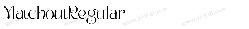 MatchoutRegular字体转换