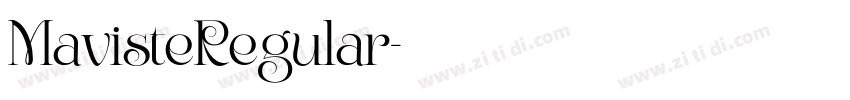 MavisteRegular字体转换