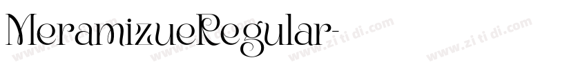 MeramizueRegular字体转换