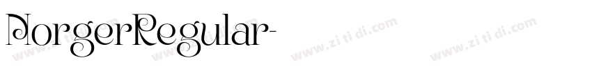 NorgerRegular字体转换