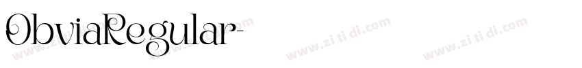 ObviaRegular字体转换