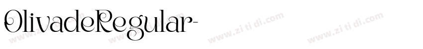 OlivadeRegular字体转换