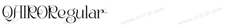 QAIRORegular字体转换