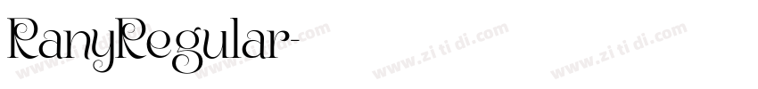 RanyRegular字体转换 RanyRegular字体转换
