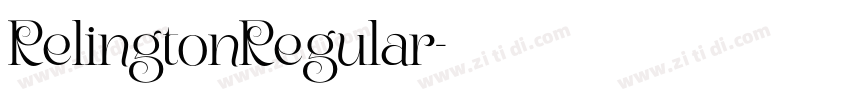 RelingtonRegular字体转换