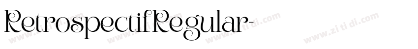 RetrospectifRegular字体转换