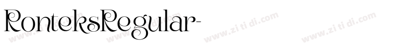 RonteksRegular字体转换 RonteksRegular字体转换