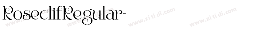 RoseclifRegular字体转换