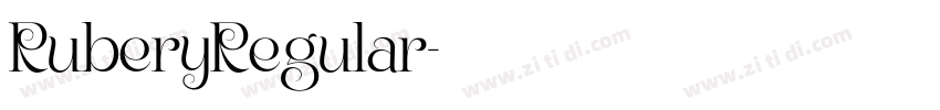 RuberyRegular字体转换