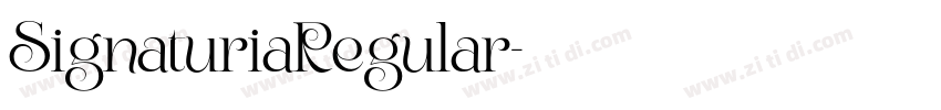 SignaturiaRegular字体转换
