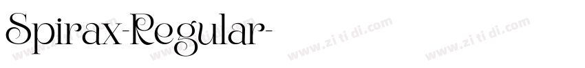 Spirax-Regular字体转换