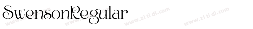 SwensonRegular字体转换