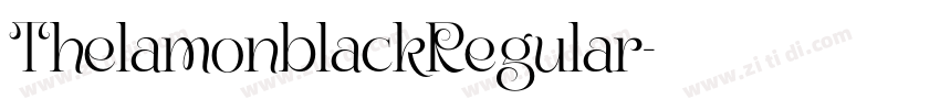 ThelamonblackRegular字体转换