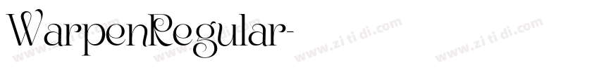 WarpenRegular字体转换