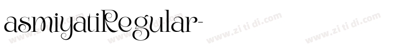 asmiyatiRegular字体转换
