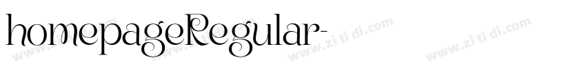 homepageRegular字体转换 homepageRegular字体转换