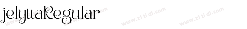 jelyttaRegular字体转换