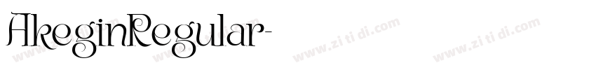 AkeginRegular字体转换