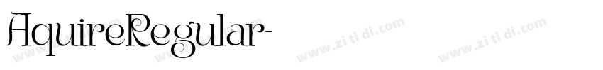 AquireRegular字体转换