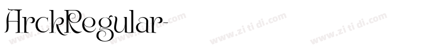 ArckRegular字体转换