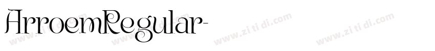 ArroemRegular字体转换