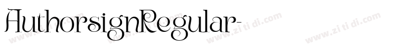 AuthorsignRegular字体转换 AuthorsignRegular字体转换