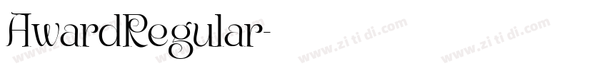AwardRegular字体转换 AwardRegular字体转换