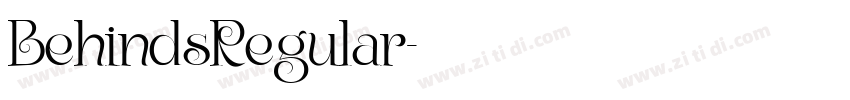 BehindsRegular字体转换 BehindsRegular字体转换
