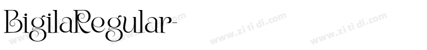 BigilaRegular字体转换