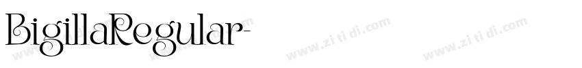 BigillaRegular字体转换