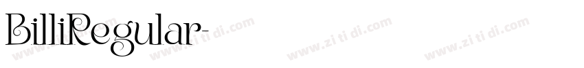 BilliRegular字体转换 BilliRegular字体转换