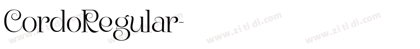 CordoRegular字体转换
