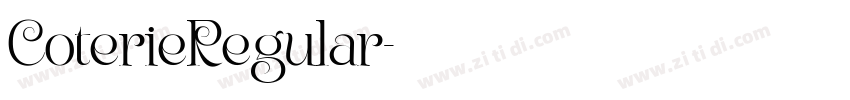 CoterieRegular字体转换 CoterieRegular字体转换