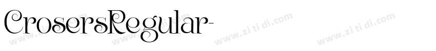 CrosersRegular字体转换