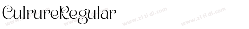 CulrureRegular字体转换