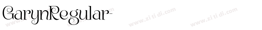 GarynRegular字体转换