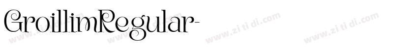 GroillimRegular字体转换