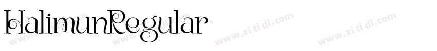 HalimunRegular字体转换